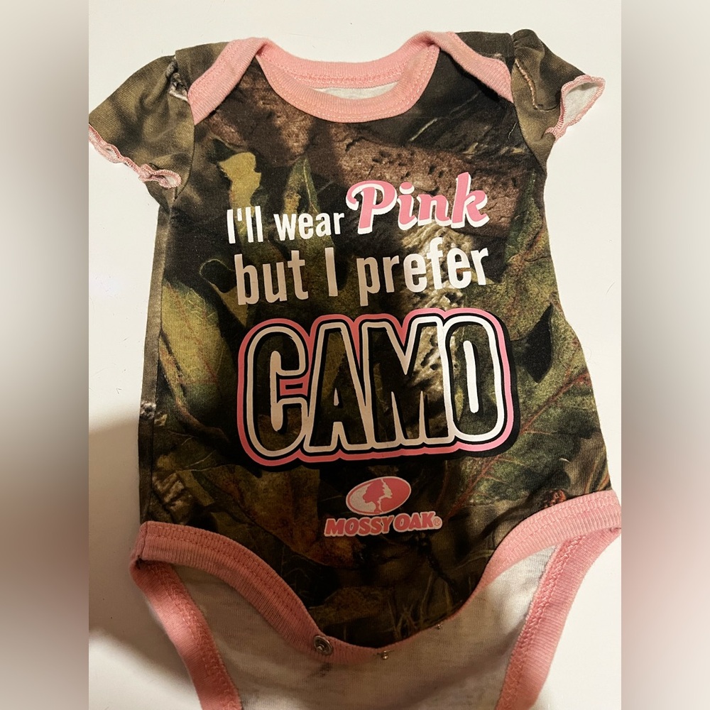 Moosejaw Pink and Black Newborn Onesie